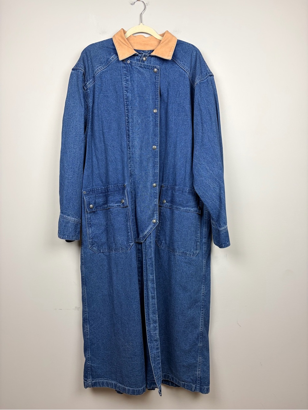 Vintage Australian Outback Collection Denim Duster Coat Medium Made in Canada‎